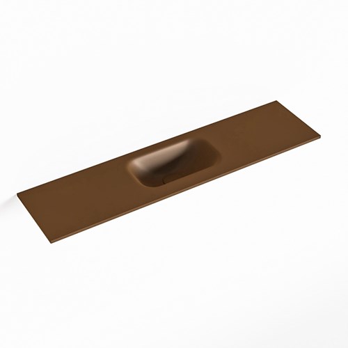 EDEN Rust solid surface inleg wastafel voor toiletmeubel 90cm. Positie wasbak midden