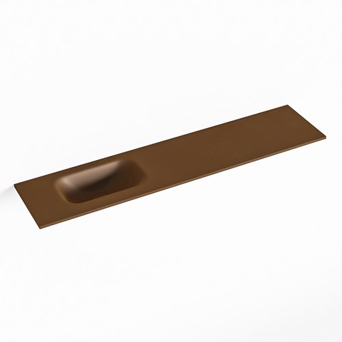 EDEN Rust solid surface inleg wastafel voor toiletmeubel 100cm. Positie wasbak links