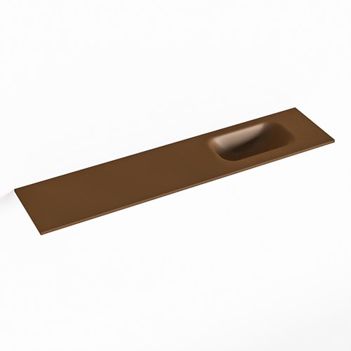 EDEN Rust solid surface inleg wastafel voor toiletmeubel 100cm. Positie wasbak rechts
