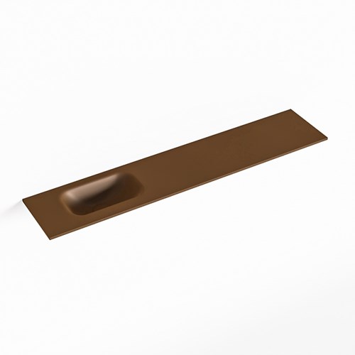 EDEN Rust solid surface inleg wastafel voor toiletmeubel 110cm. Positie wasbak links