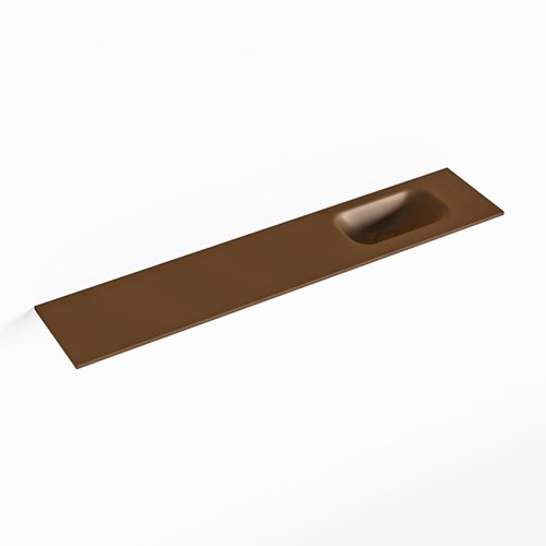 EDEN Rust solid surface inleg wastafel voor toiletmeubel 110cm. Positie wasbak rechts