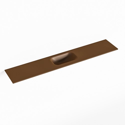 EDEN Rust solid surface inleg wastafel voor toiletmeubel 120cm. Positie wasbak midden