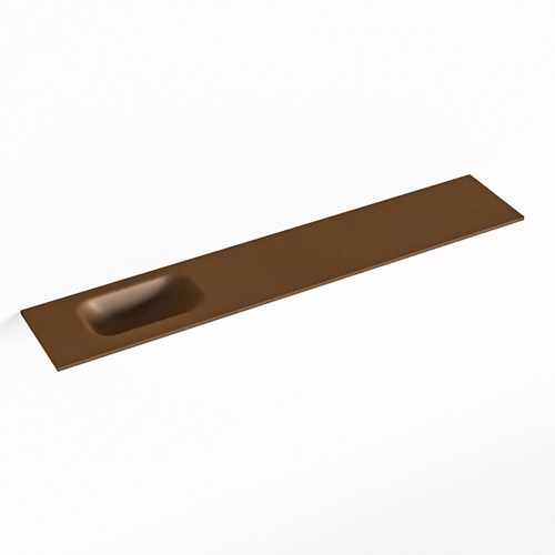EDEN Rust solid surface inleg wastafel voor toiletmeubel 120cm. Positie wasbak links