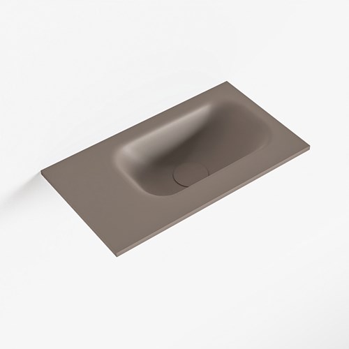 EDEN Smoke solid surface inleg wastafel voor toiletmeubel 40cm. Positie wasbak rechts