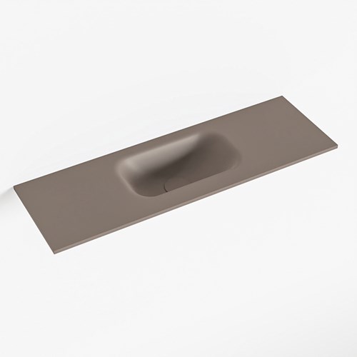 EDEN Smoke solid surface inleg wastafel voor toiletmeubel 70cm. Positie wasbak midden