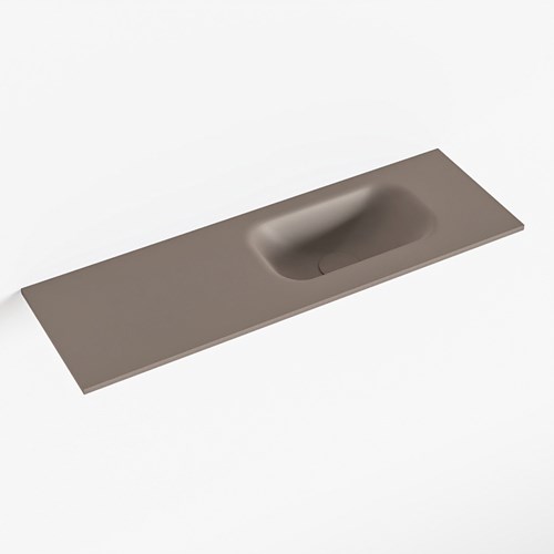 EDEN Smoke solid surface inleg wastafel voor toiletmeubel 70cm. Positie wasbak rechts