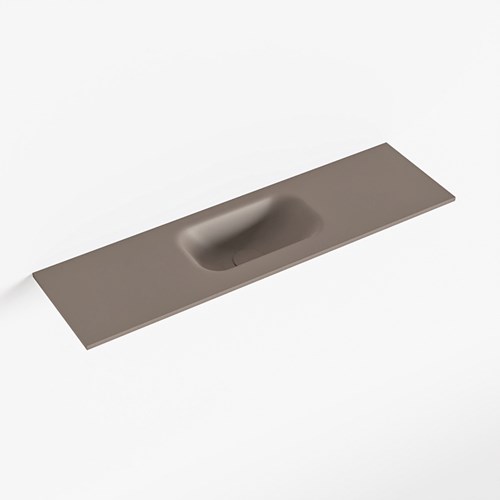 EDEN Smoke solid surface inleg wastafel voor toiletmeubel 80cm. Positie wasbak midden