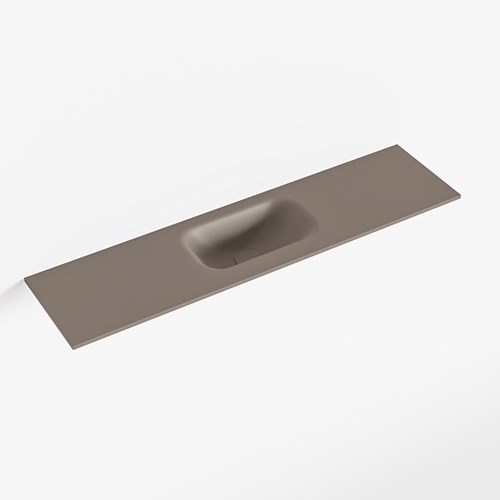 EDEN Smoke solid surface inleg wastafel voor toiletmeubel 90cm. Positie wasbak midden