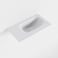 EDEN Talc Lavabo encastrado solid surface 41cm. Posición del fregadero Derecho.