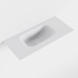 EDEN Talc Lavabo encastrado solid surface 50cm. Posición del fregadero Izquierda.