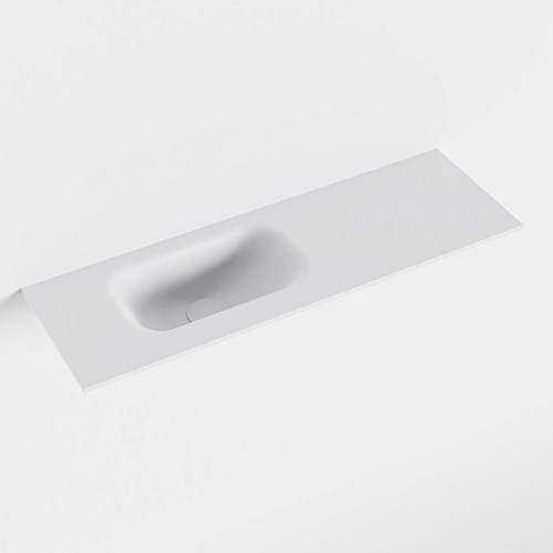 EDEN Talc solid surface inleg wastafel voor toiletmeubel 70cm. Positie wasbak links