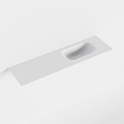 EDEN Talc solid surface inleg wastafel voor toiletmeubel 80cm. Positie wasbak rechts