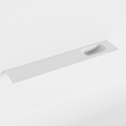 EDEN Talc solid surface inleg wastafel voor toiletmeubel 120cm. Positie wasbak rechts