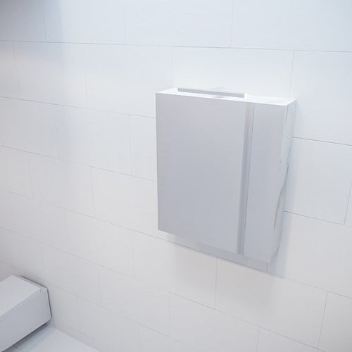 CUBB spiegelkast 50x70x16cm kleur carrara met 1 deur.