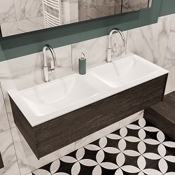 Mondiaz NL - ES -  Lush badkamer meubel vrijhangende wastafel met badkamerkast