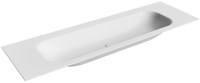 BIG Large Talc Lavabo encastrado de solid surface 151cm. Posición del fregadero Centro.