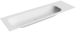 BIG Large Talc Lavabo encastré solid surface 150cm. Position lavabo Gauche.
