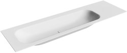 BIG Large Talc Lavabo encastré solid surface 161cm. Position lavabo Gauche.