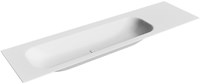 BIG Large Talc Lavabo encastré solid surface 170cm. Position lavabo Gauche.