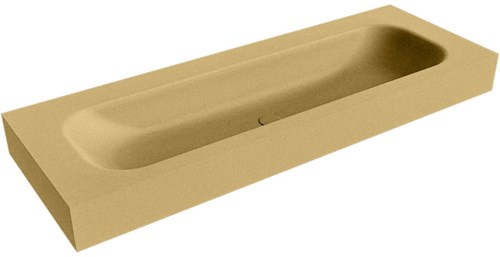 BIG LARGE Oro vrijhangende wastafel 130cm. Positie wasbak Midden rand 12cm. 