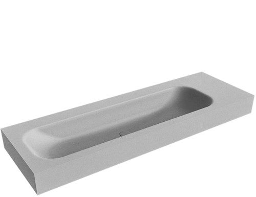 BIG LARGE Plata vrijhangende wastafel 140cm. Positie wasbak Links rand 12cm. 