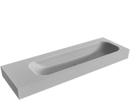 BIG LARGE Plata vrijhangende wastafel 140cm. Positie wasbak Rechts rand 12cm. 