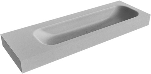 BIG LARGE Plata vrijhangende wastafel 141cm. Positie wasbak Rechts rand 12cm. 