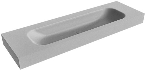BIG LARGE Plata vrijhangende wastafel 150cm. Positie wasbak Midden rand 12cm. 
