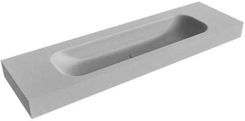BIG LARGE Plata vrijhangende wastafel 161cm. Positie wasbak Midden rand 12cm. 