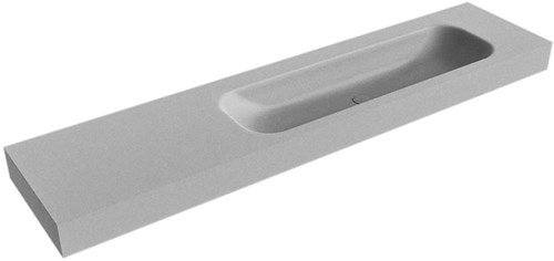 BIG LARGE Plata vrijhangende wastafel 200cm. Positie wasbak Rechts rand 12cm. 