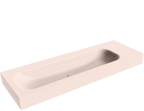 BIG LARGE Rosee vrijhangende wastafel 140cm. Positie wasbak Links rand 12cm. 