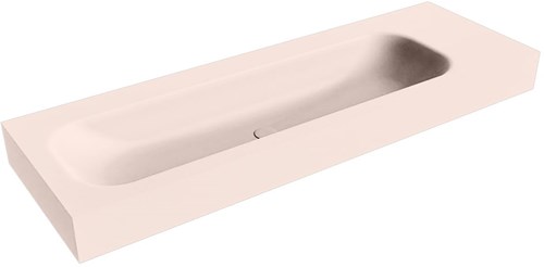 BIG LARGE Rosee vrijhangende wastafel 141cm. Positie wasbak Links rand 12cm. 