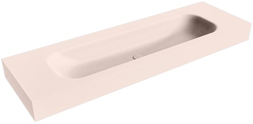 BIG LARGE Rosee vrijhangende wastafel 150cm. Positie wasbak Midden rand 12cm. 
