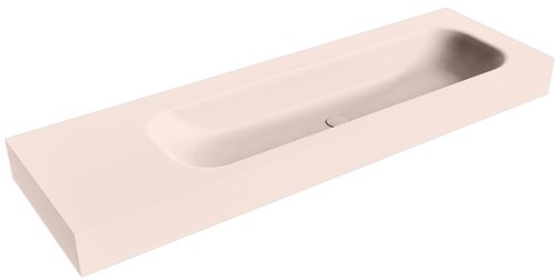 BIG LARGE Rosee vrijhangende wastafel 151cm. Positie wasbak Rechts rand 12cm. 