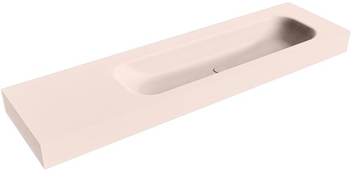 BIG LARGE Rosee vrijhangende wastafel 170cm. Positie wasbak Rechts rand 12cm. 