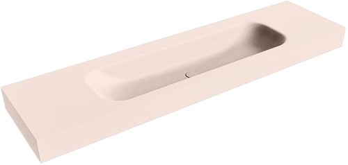 BIG LARGE Rosee vrijhangende wastafel 181cm. Positie wasbak Midden rand 12cm. 