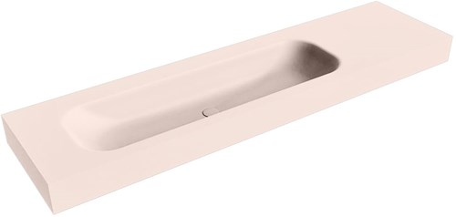BIG LARGE Rosee vrijhangende wastafel 181cm. Positie wasbak Links rand 12cm. 