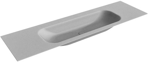 BIG MEDIUM Plata solid surface inbouw wastafel 160cm. Positie wasbak Midden. 