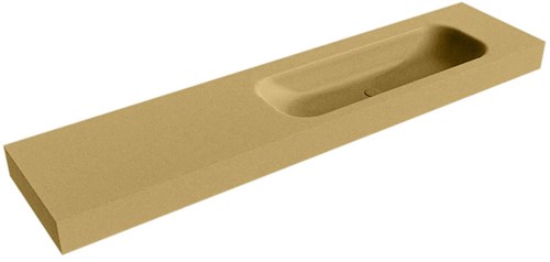 BIG MEDIUM Oro vrijhangende wastafel 200cm. Positie wasbak Rechts rand 12cm. 