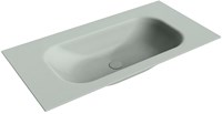 BIG Small Greey solid surface inbouw wastafel 91cm. Positie wasbak Midden.