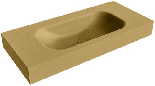 BIG SMALL Oro vrijhangende wastafel 101cm. Positie wasbak Midden rand 12cm. 