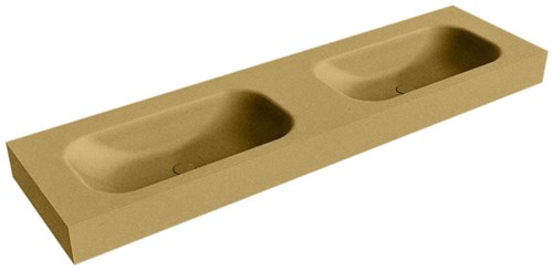 BIG SMALL Oro vrijhangende wastafel 171cm. Positie wasbak Dubbel rand 12cm. 