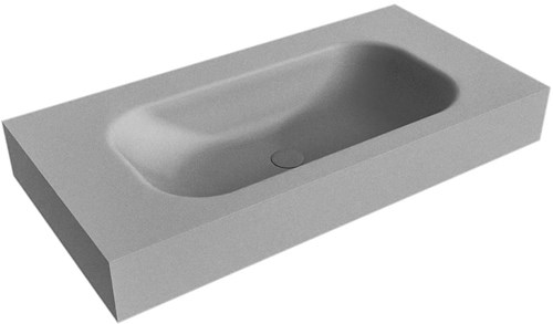 BIG SMALL Plata vrijhangende wastafel 91cm. Positie wasbak Midden rand 12cm. 