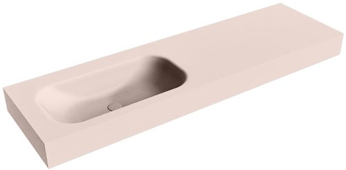 BIG SMALL Rosee vrijhangende wastafel 161cm. Positie wasbak Links rand 12cm. 