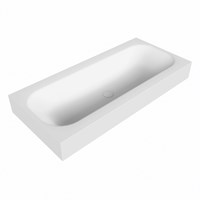 BIG medium Talc Wall-Hung Basin solid surface 100cm. Position basin Center rim 12cm.