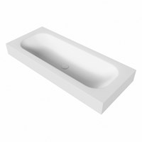 BIG medium Talc Lavabo mural solid surface 111cm. Position lavabo Centrée rebord 12cm.-3