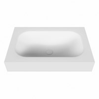 BIG small Talc vrijhangende solid surface wastafel 70cm. Positie wasbak Midden rand 12cm hoog.-2