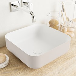 BINX Lavabos sobre encimera solid surface 36cm color Linen / Talc.