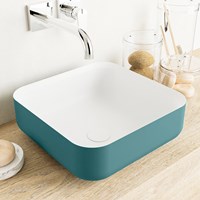 BINX Vasque à poser solid surface 36cm couleur Smag / Talc.