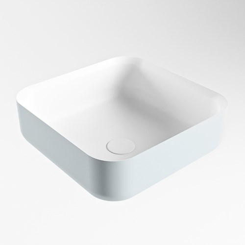 BINX Vasque à poser solid surface 36cm couleur Clay / Talc.-2